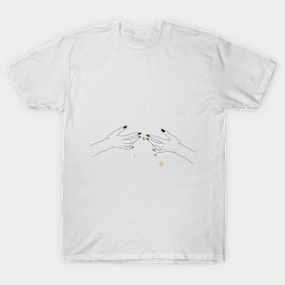 Cancer zodiac sign. Minimal zodiac constellation composition. T-Shirt